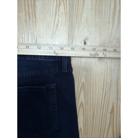 Just Black Jeans Women 30 Skinny Crop Raw Hem Denim Dark Blue Stretch Made USA - Picture 5 of 6